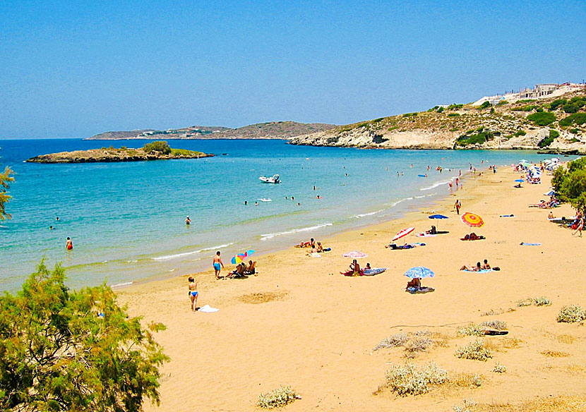 Kalathas island and Kalathas beach on the Akrotiri peninsula in Crete.