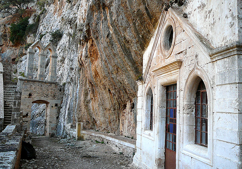 The mythical Monastery of Katholiko in the Akrotiri peninsula in Crete.