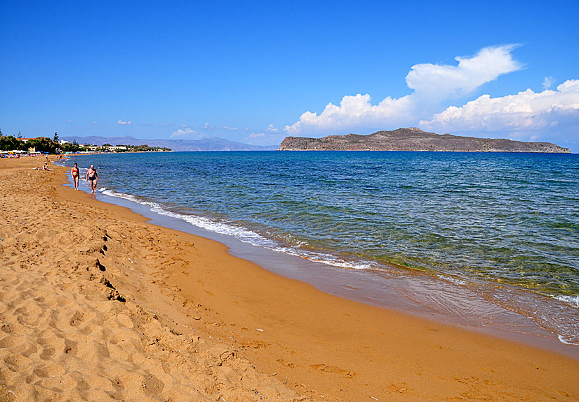 The best beaches near Chania in Crete.  Kato Stalos beach.
