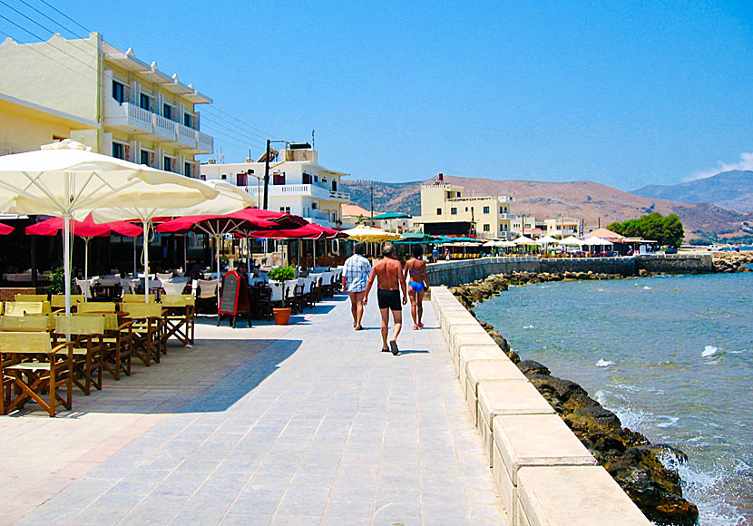 The seafront promenade in Kissamos. Crete.