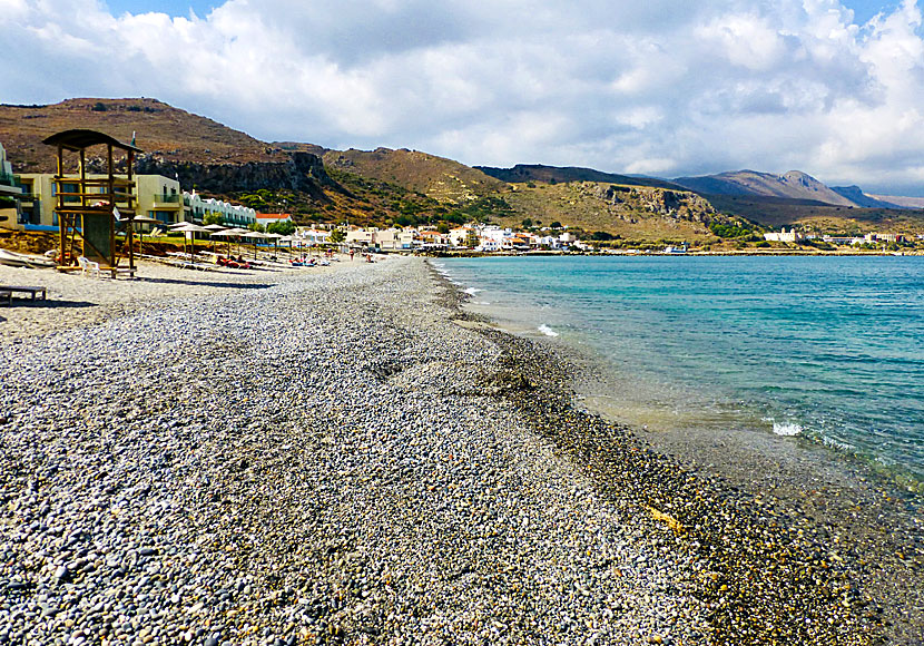 The best beaches near Chania in Crete.  Kolymbari beach.