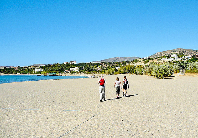 There are some restaurants and hotels in Kountoura and Grammeno beach west of Paleochora in southern Crete.