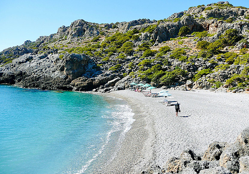 Krios nudist beach west of Paleochora in southern Crete.