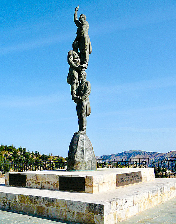 The war memorial in Lakki in Crete.