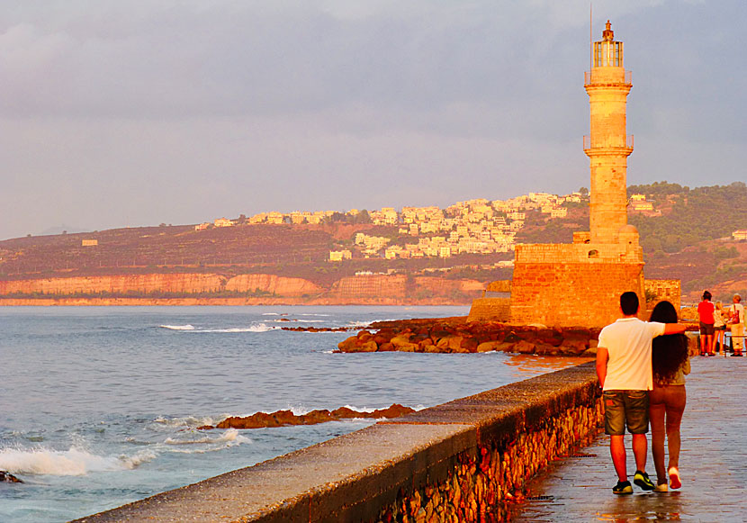 Sunset in Chania on Crete.