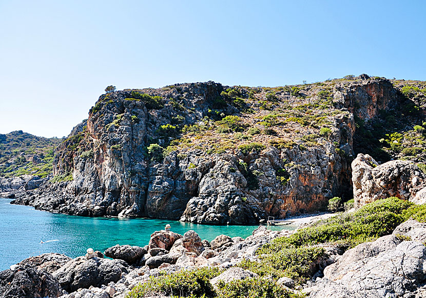 The beach in Lissos close to Sougia in southern Crete.