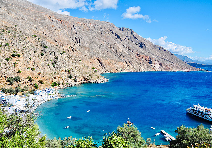 Loutro and Chora Sfakion in southern Crete.