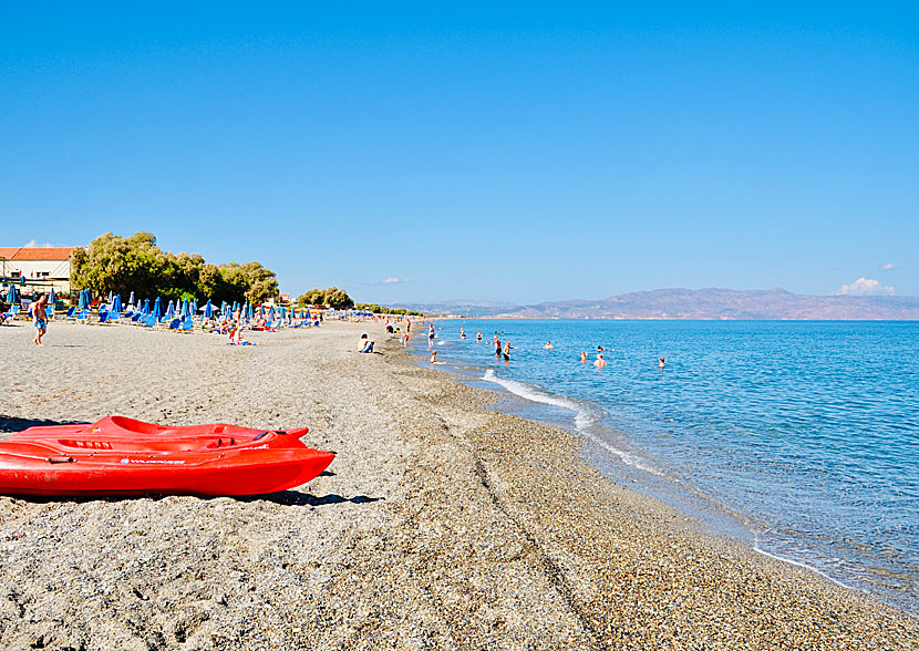 The best beaches near Chania in Crete.  Platanias beach.