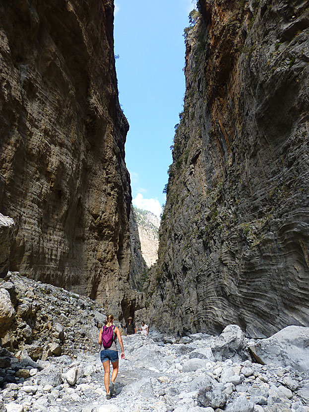 Hike in the Samaria Gorge in Crete.