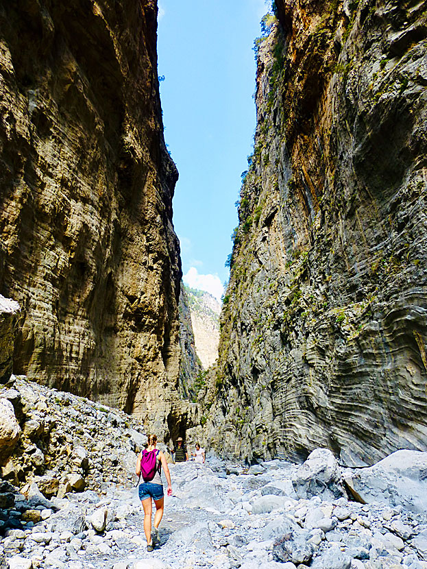 Hike in the Samaria Gorge in Crete.