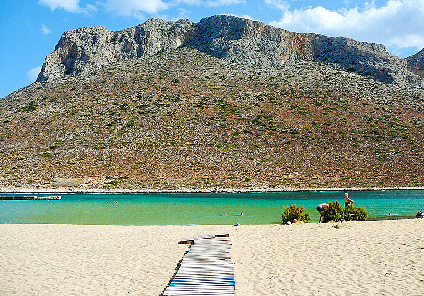 Stavros beach where Zorba and Basil danced into the history of film in Crete.