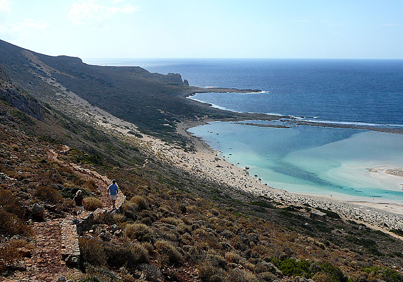 The path that leads from the parking lot down to Balos beach in Crete.