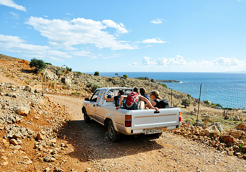 You can take a taxi between Chora Sfakion and Lykos and then walk to Phoenix.