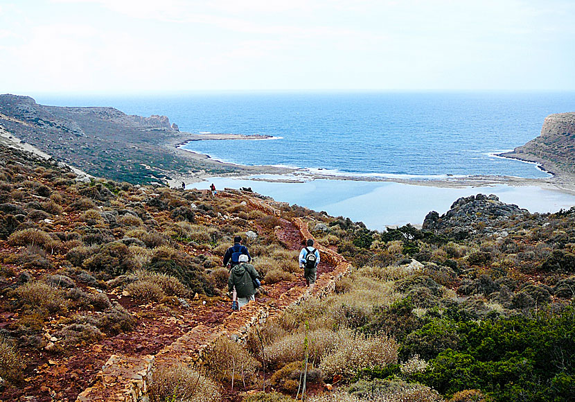 The path that goes from the parking lot down to Balos beach in Crete.