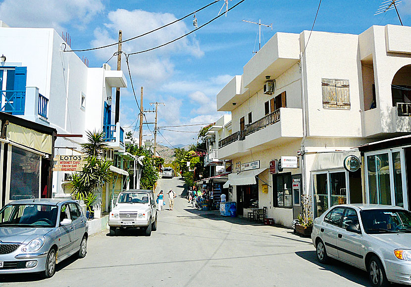 ATM and supermarkets in Sougia in southwestern Crete. 