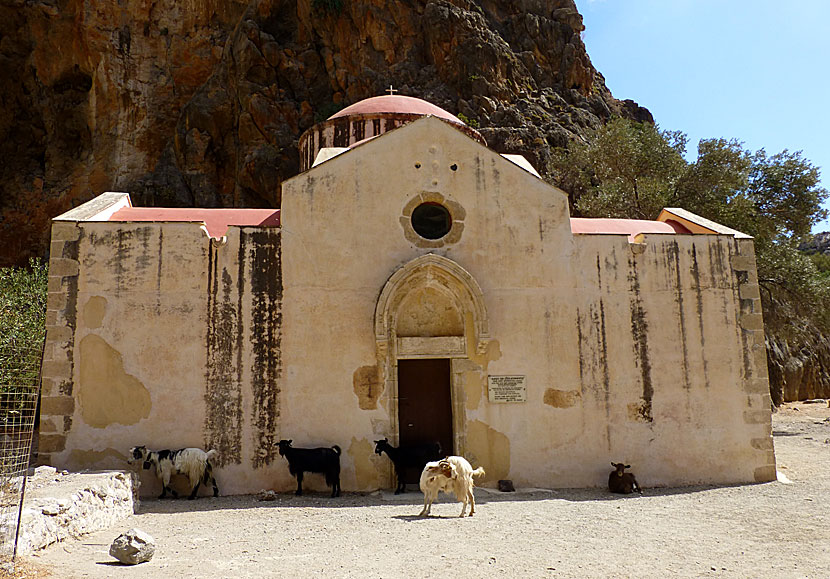 Agios Andonios church. Agiofarago gorge. Crete.