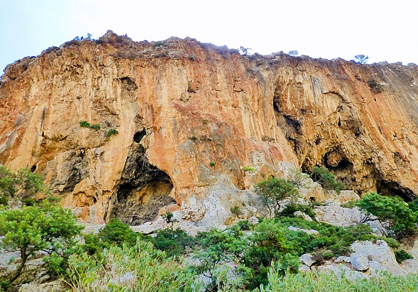 During the hike you pass many impressive rocks with caves.