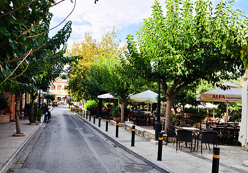 The cosy square in Archanes south of Heraklion on Crete.