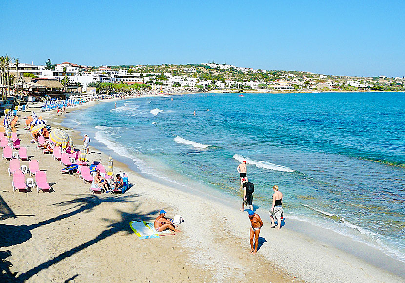 Hersonissos beach in Crete.