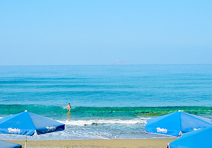 From Kalamaki in southern Crete you can see the small island of Gavdos.