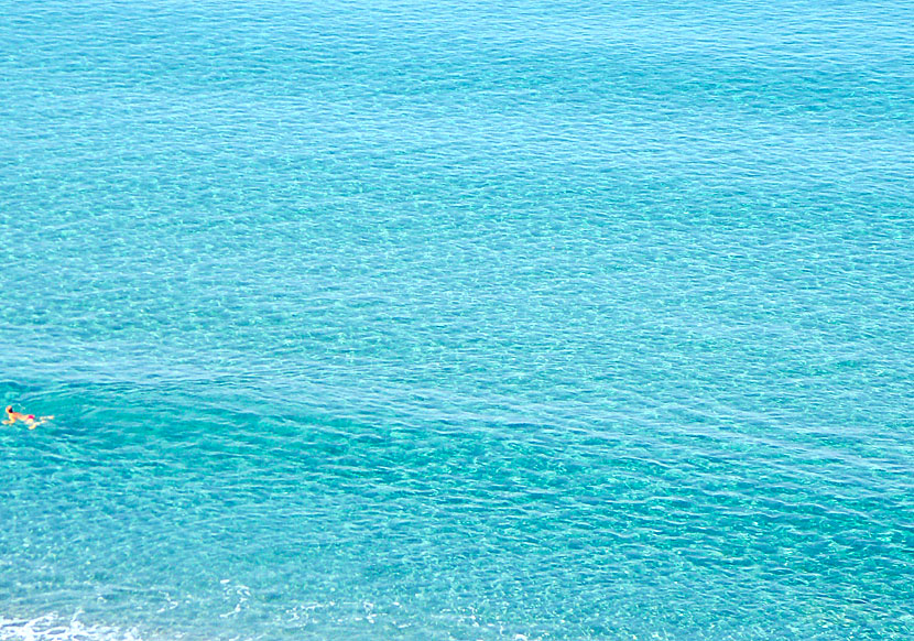 Komos beach in southern Crete is perfect for those who like to snorkel.