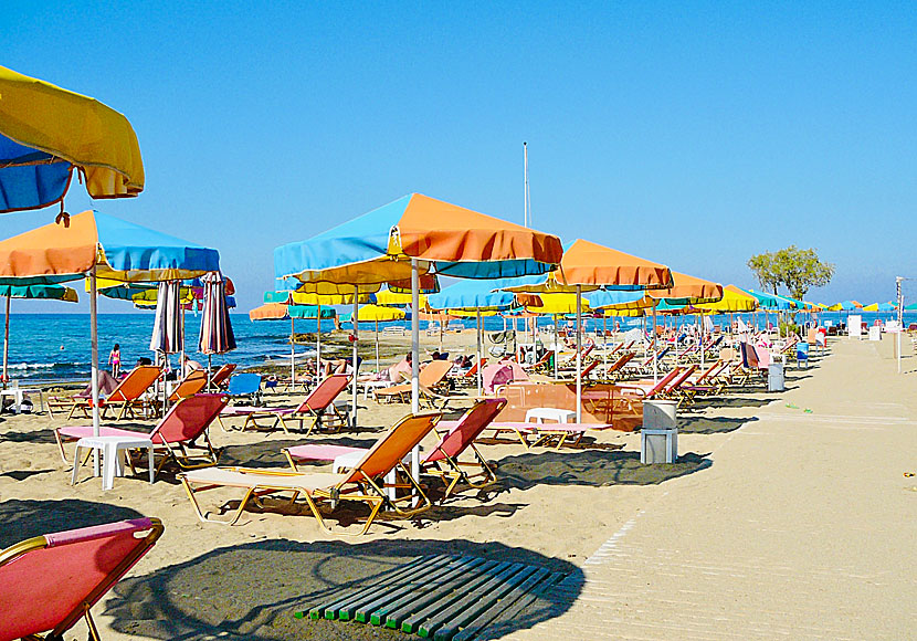 Malia beach in Crete.