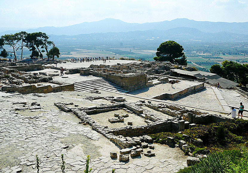 View of the Minoan Palace of Phaistos in Crete.