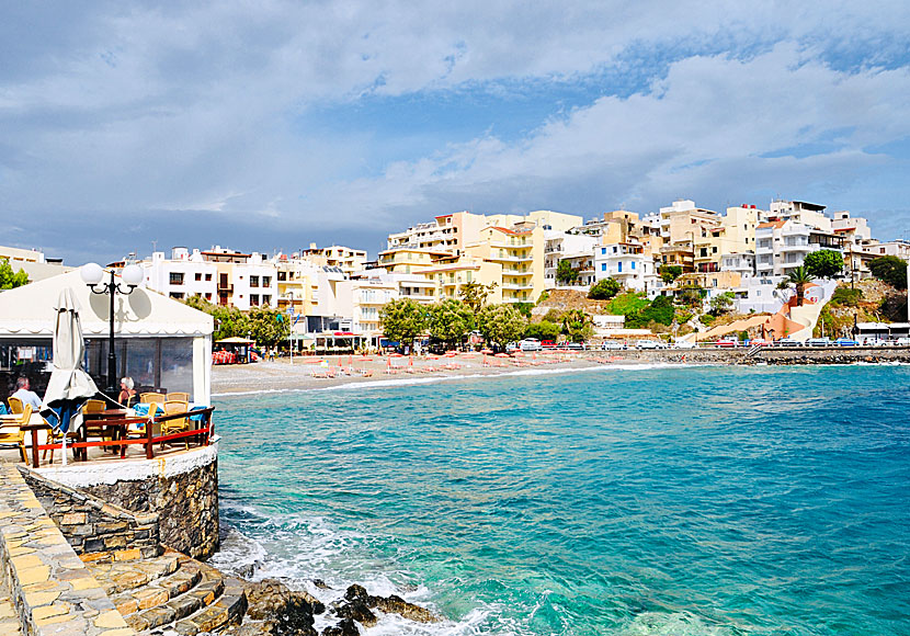 The beaches of Kitroplatia and Ammos in Agios Nikolaos in Crete.