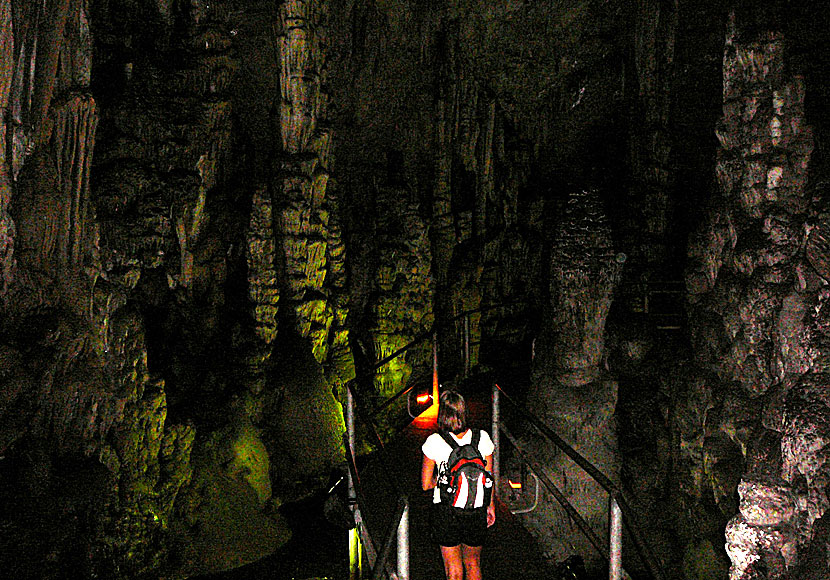 The stairs down to Dikteon Cave in Crete.