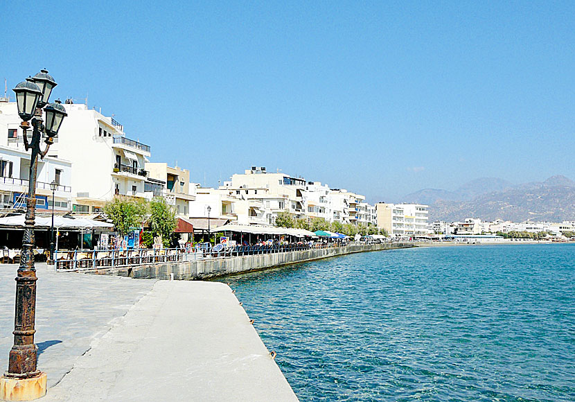 The long beach promenade in Ierapetra in south-eastern Crete is lined with good restaurants, taverns and cafes.