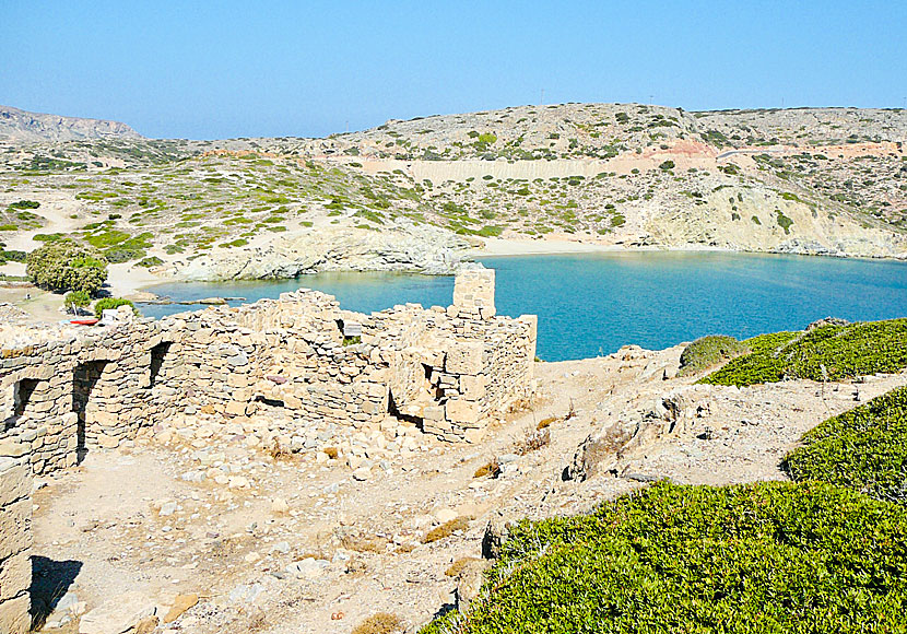 Two of the beaches in Itanos in eastern Crete.