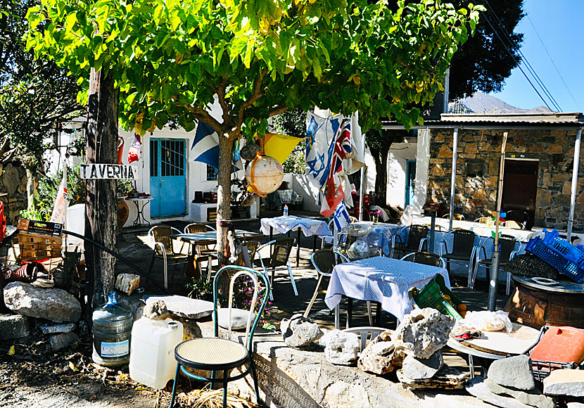 Restaurants, tavernas and cafes in the Katharo plateau in eastern Crete.