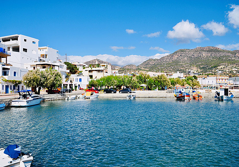 The cute little port of Makrigialos in Crete.