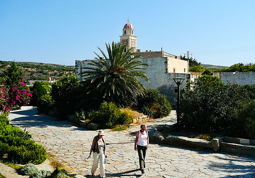 Moni Toplou is located a few kilometers east of Dionysos Village outside Sitia in eastern Crete