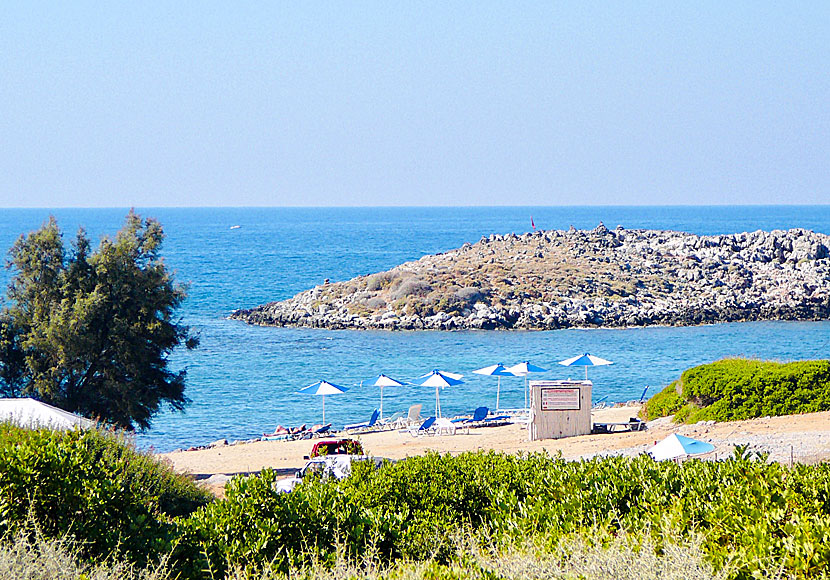 The beach of Sissi in Crete.