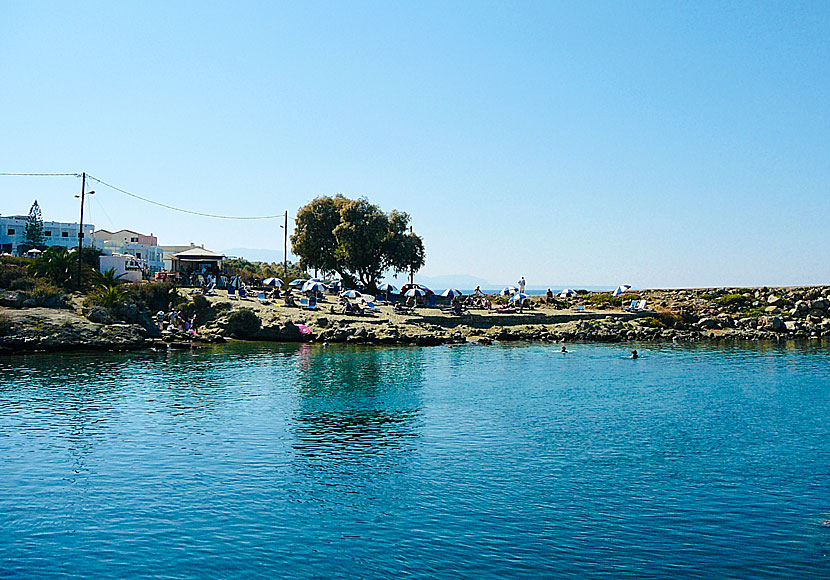 Bathing place with rocks in Sissi.  Crete.