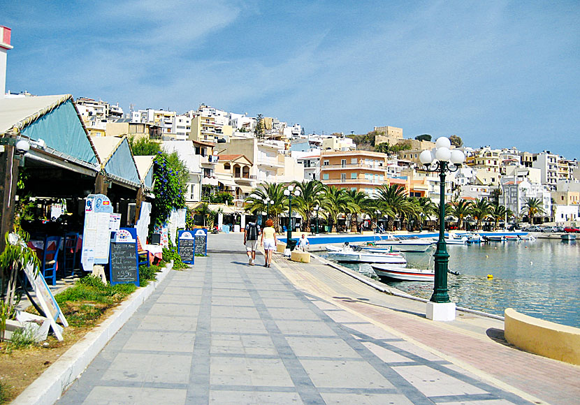 The cosy port promenade in Sitia is lined with good tavernas and cafes.