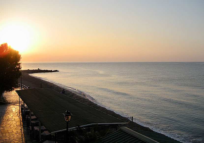 The beautiful sunrise in Mirtos in southern Crete.