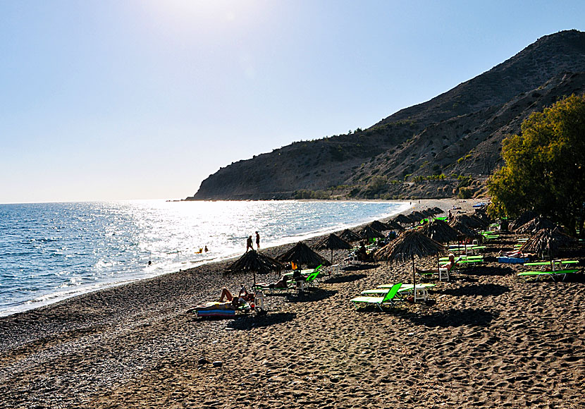 The beautiful sunset in Mirtos in southern Crete.