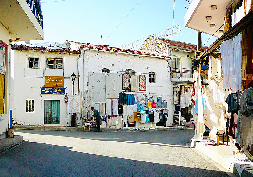 Textiles and crafts in Tzermiado on the Lasithi Plateau in eastern Crete.