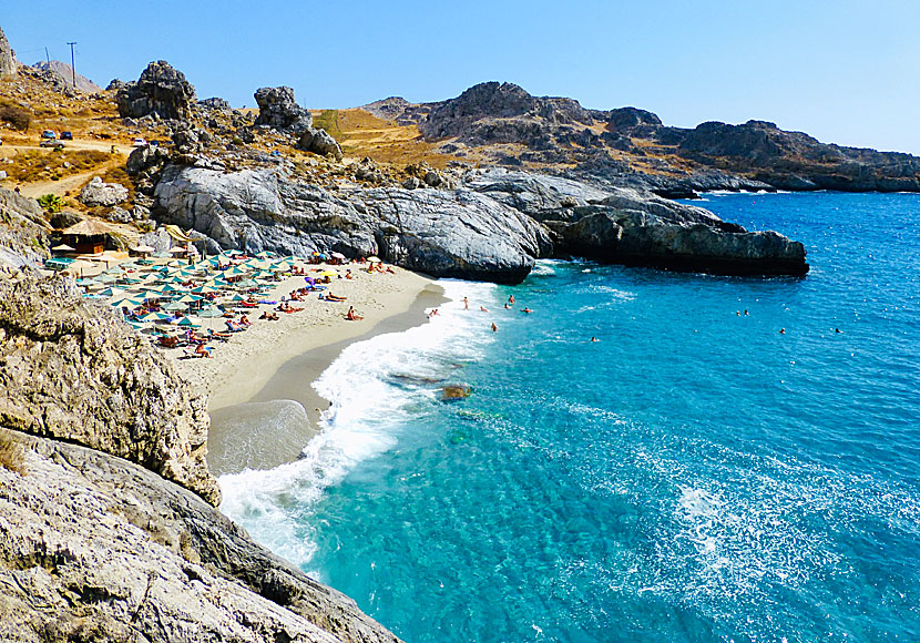 The Nudist beach Amoudaki  close to Plakias in Crete.