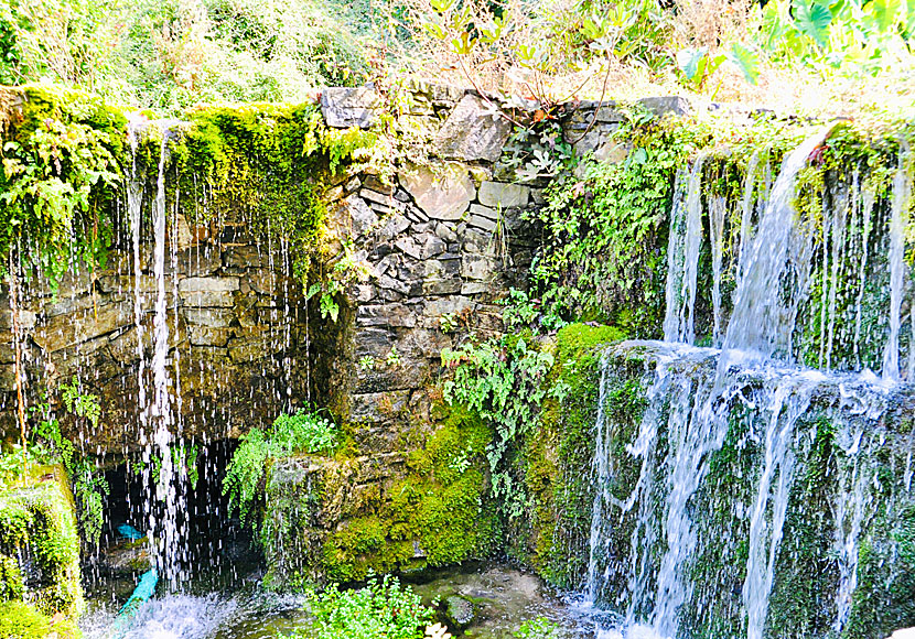 One of the waterfalls in Argiroupolis in Crete.