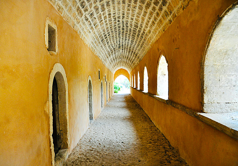 The architecture of the monastery Arkadi. Crete.