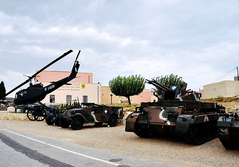 Military and war museum Villa Clodio in the village of Chromonastiri south of Rethymnon.