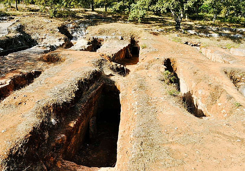 The Minoan cemetery of Armeni 10 kilometres south of Rethymno in Crete.