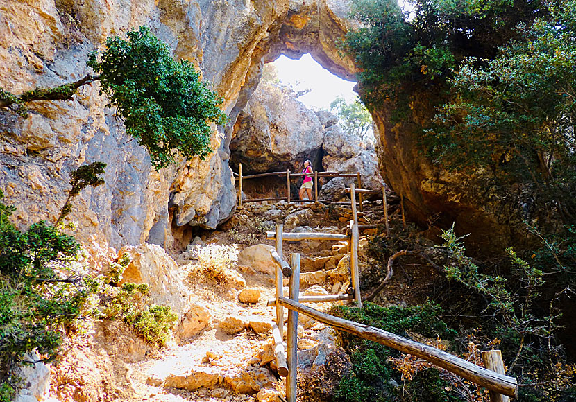The beginning of the hike in the Platania Gorge in Crete.