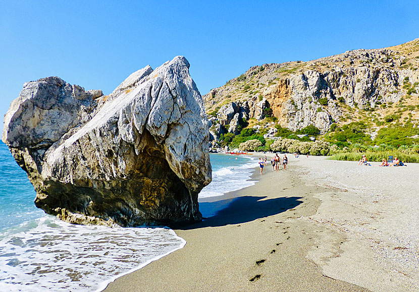 The Palm beach Preveli near Plakias in southern Crete.