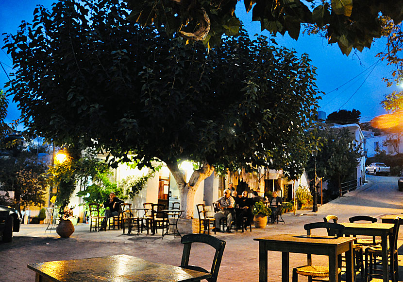 In the square of Anogia in Crete, there are many good restaurants, taverns and cafes.