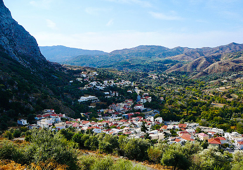 View of the village of Spili south of Rethymno.