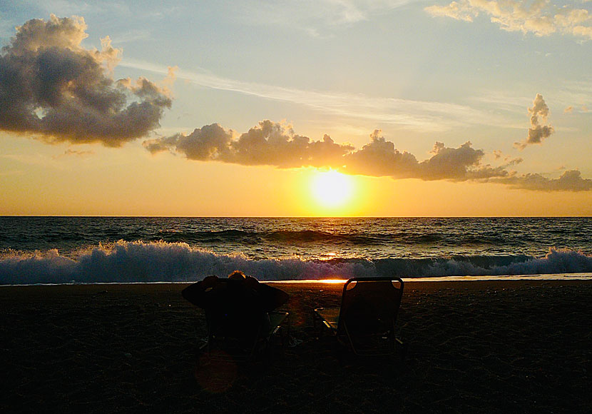 Sunset in Triopetra in southern Crete